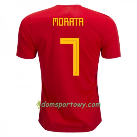 Koszulka Hiszpania Morata 7 Domowe Koszulki Piłkarskie Mistrzostwa Świata 2018